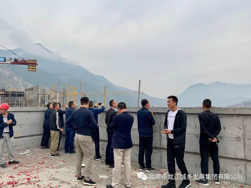 匠心傾注、喜封金頂——龍江?雙子座商住小區(qū)主體順利封頂