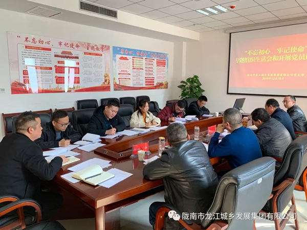 市龍江集團(tuán)黨支部召開“不忘初心、牢記使命”專題組織生活會(huì)和民主評(píng)議黨員會(huì)議